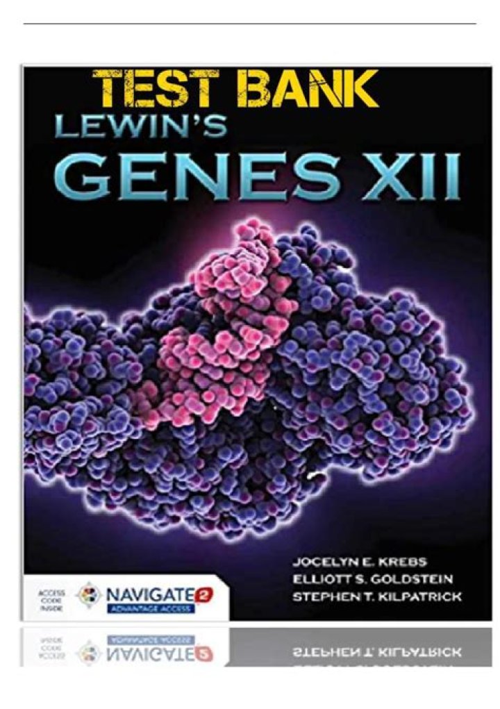 Lewin's Genes XII Test Bank PDF – Complete Exam Preparation Resource