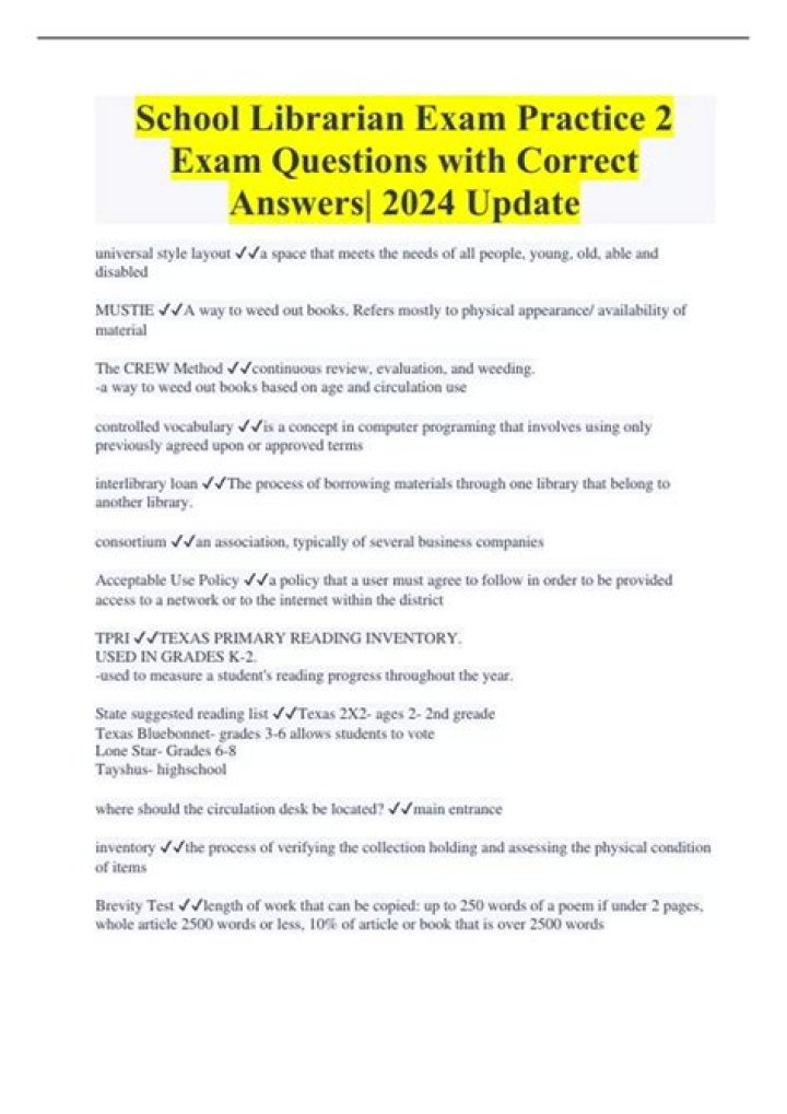 Librarian Exam Questions and Answers PDF in English – Download Now