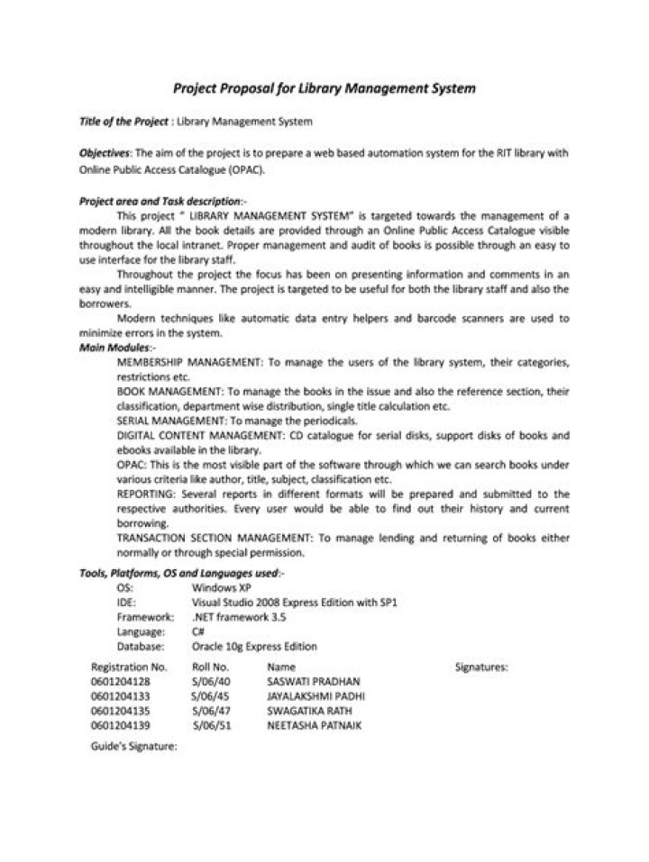 Library Management System Project Proposal: Comprehensive PDF Proposal