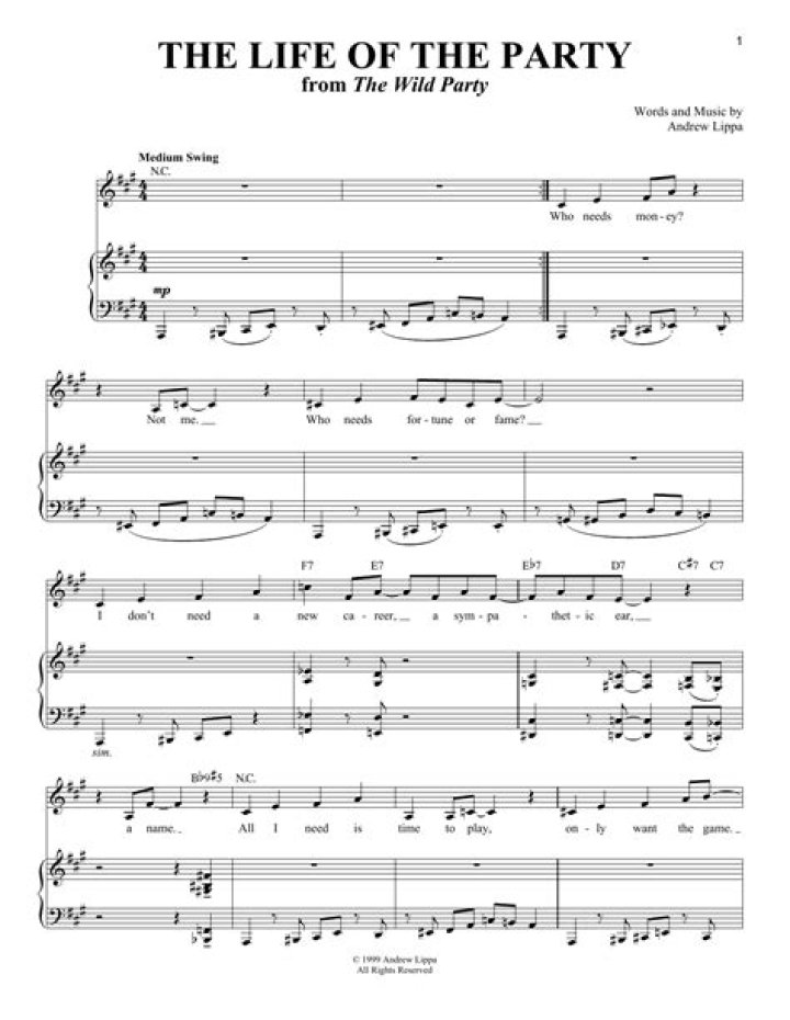 Life of the Party Sheet Music PDF Free – Download Now