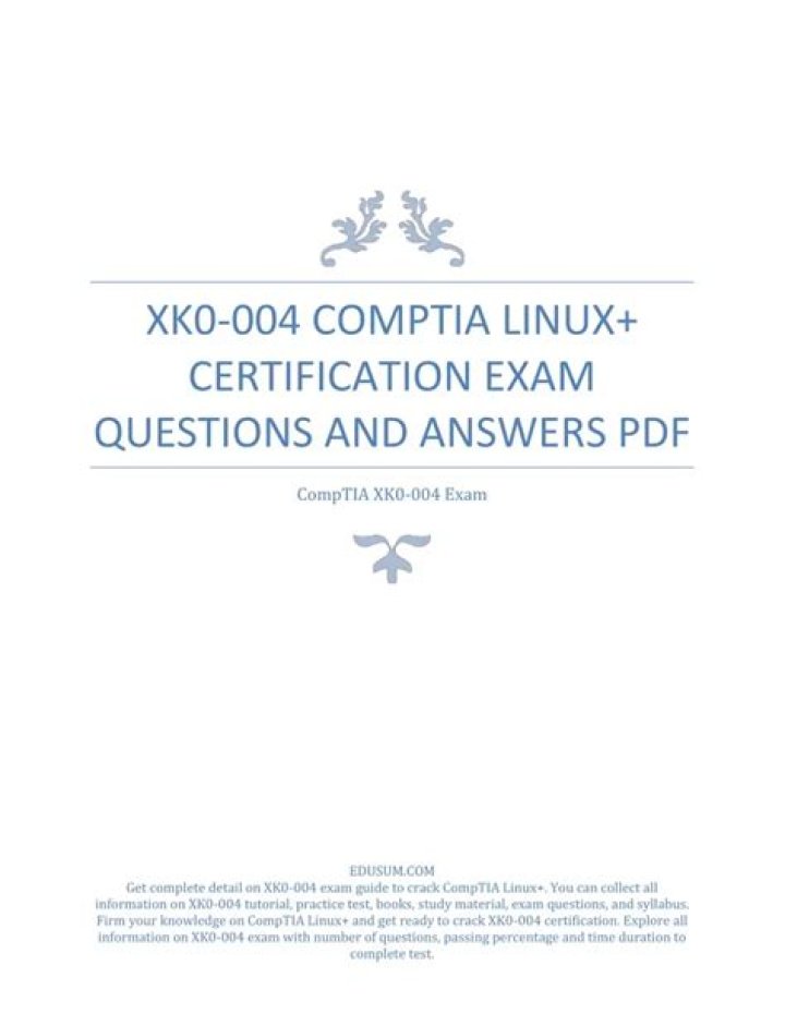 Linux Certification Exam Questions and Answers PDF: Complete Study Guide