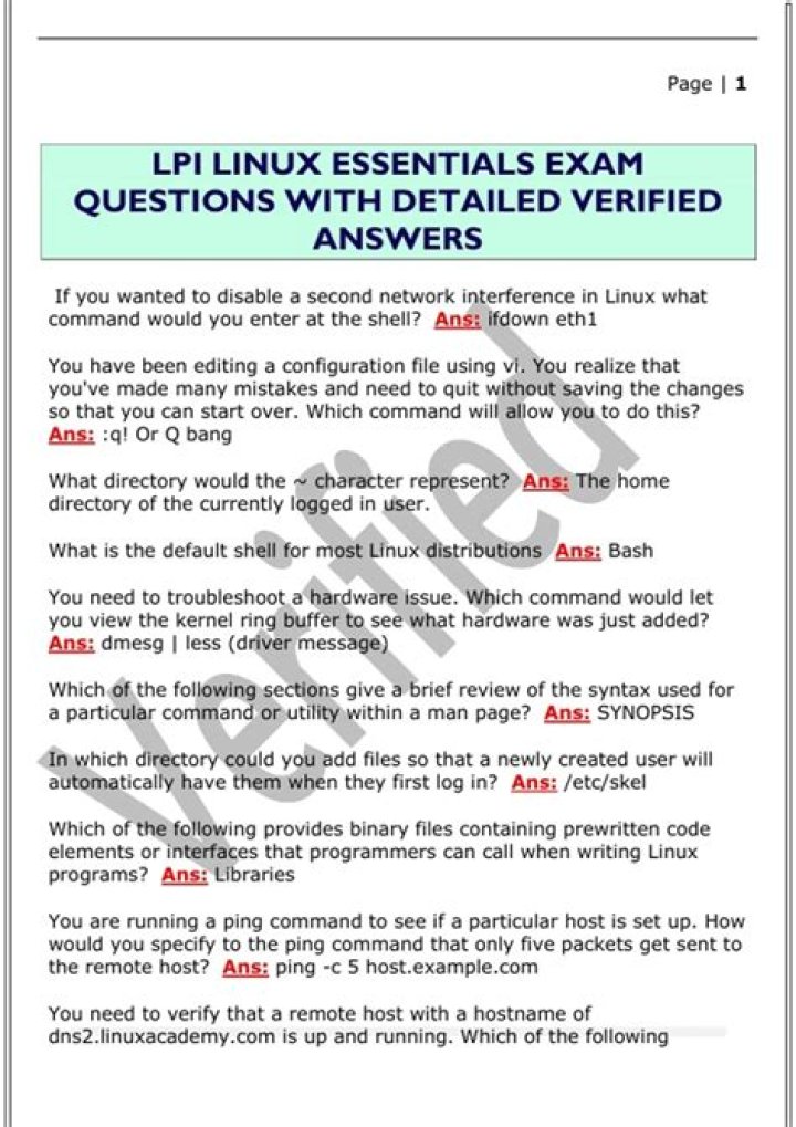Linux Essentials Exam Questions and Answers PDF – Expert Practice Test
