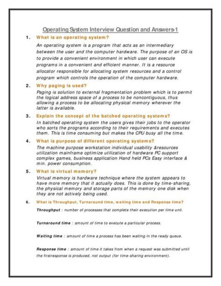 Linux Operating System Interview Questions and Answers PDF – Expert Guide
