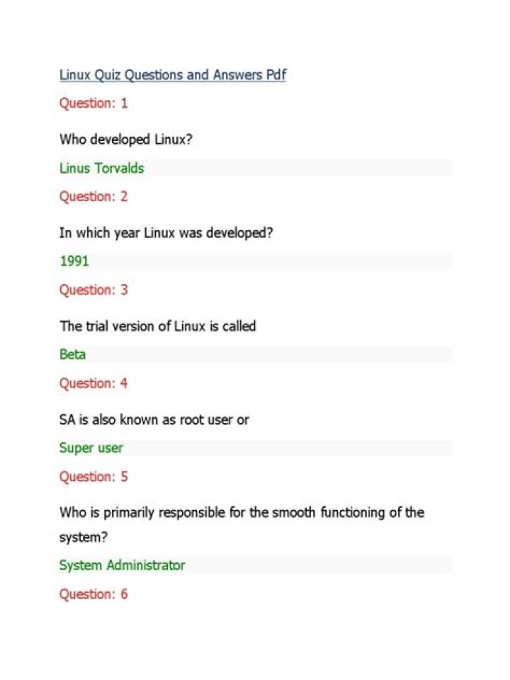 Linux Quiz Questions & Answers PDF – Master Linux Fundamentals