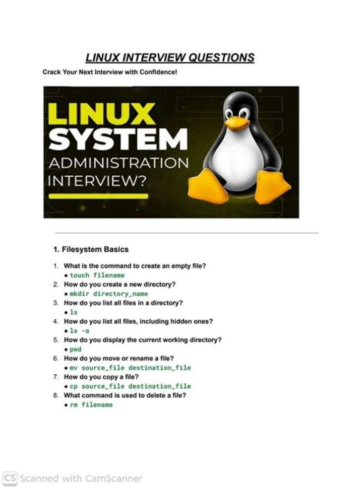 Linux System Admin Interview Questions & Answers PDF: Master Your Next Tech Job