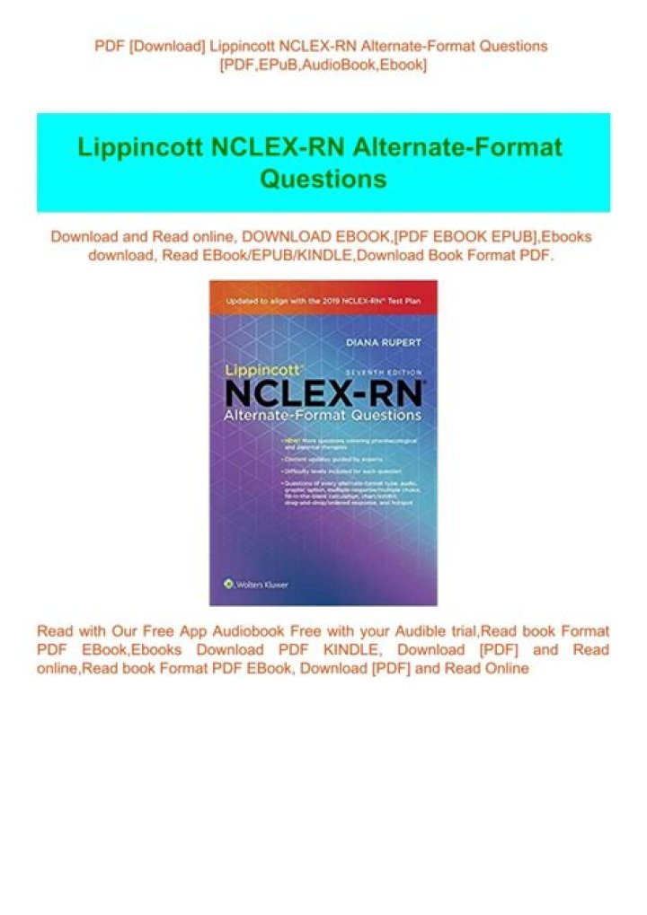 Lippincott NCLEX RN Alternate Format Questions PDF Download