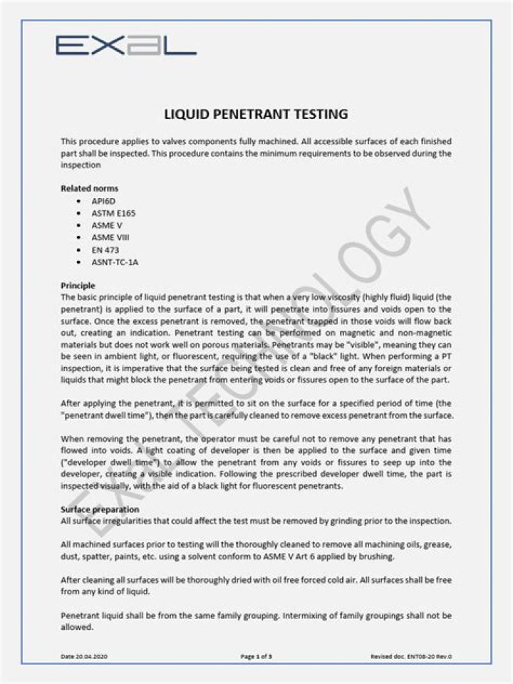 Liquid Penetrant Testing Procedure PDF – Step-by-Step Guide