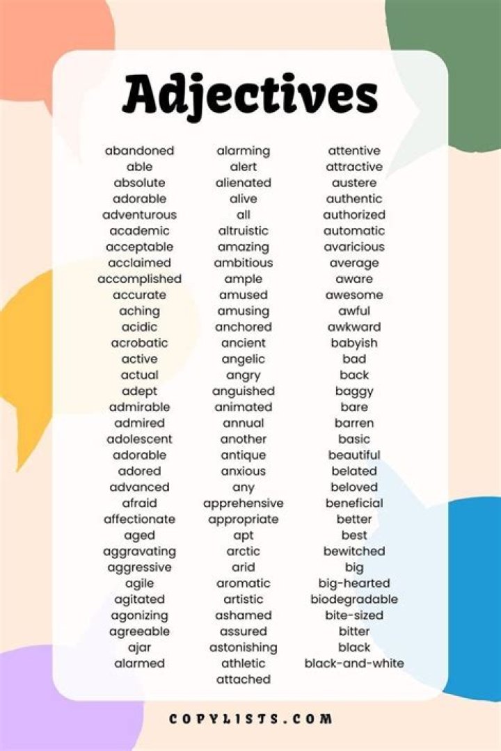 List of Tamil Adjectives with Meanings PDF – Download Now