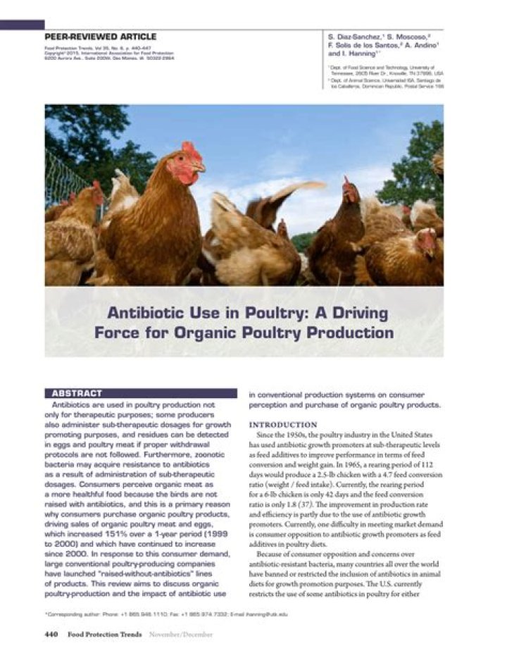 Comprehensive List of Antibiotics Used in Poultry Production PDF