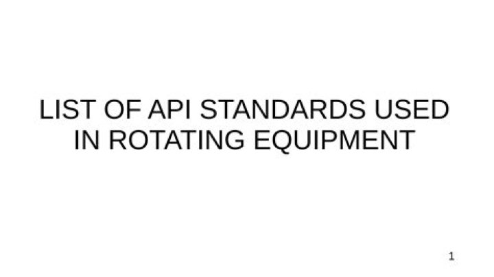 Download Free List of API Codes and Standards PDF