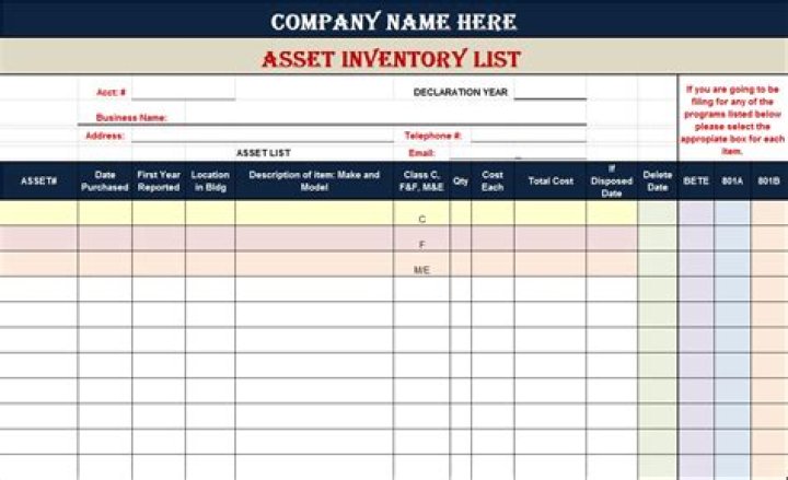 Free List of Assets PDF for Easy Reference