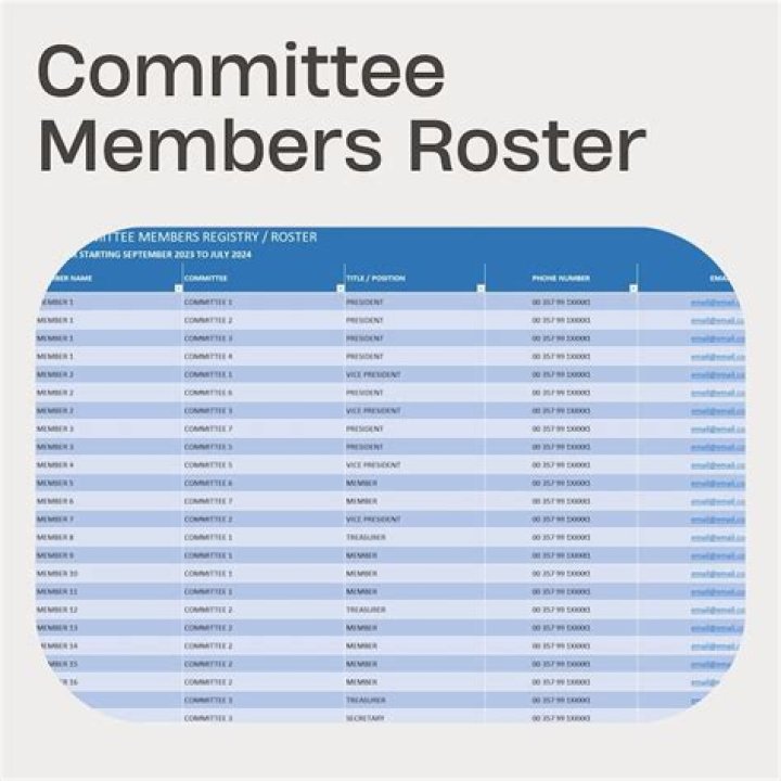 Complete List of Committee Member Titles PDF