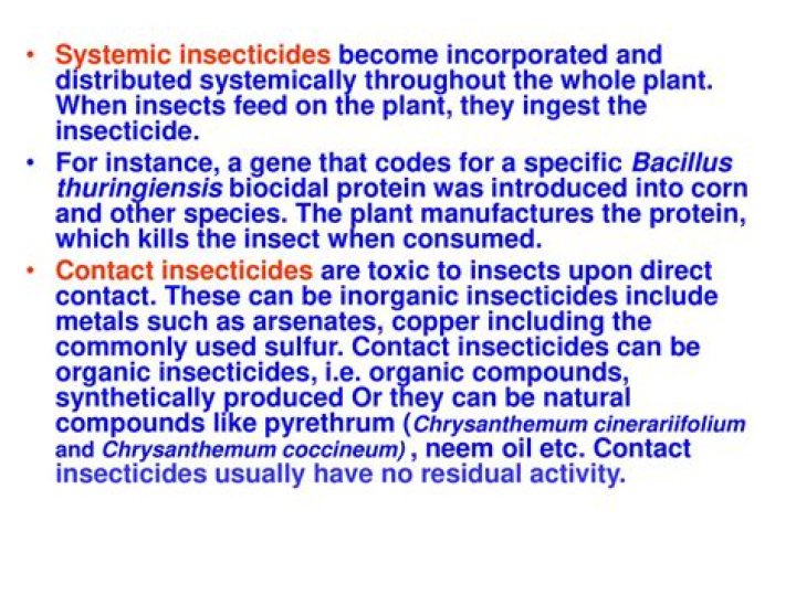 Free PDF List of Contact and Systemic Insecticides