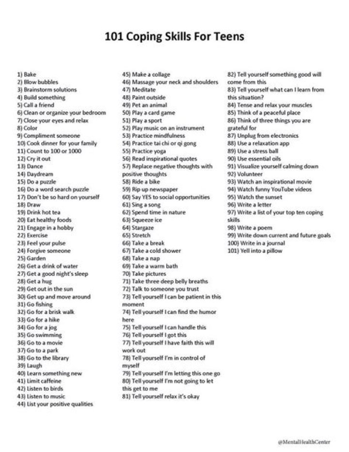 Essential List of Coping Skills for Teens: A PDF Guide