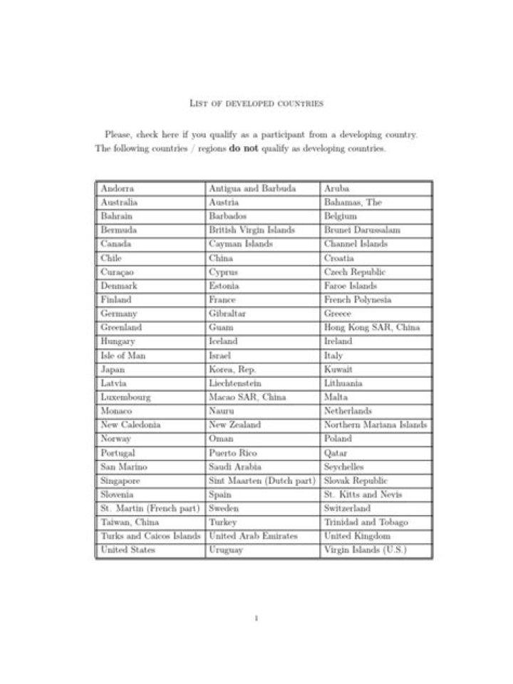 List of Developed Countries PDF – Complete Reference