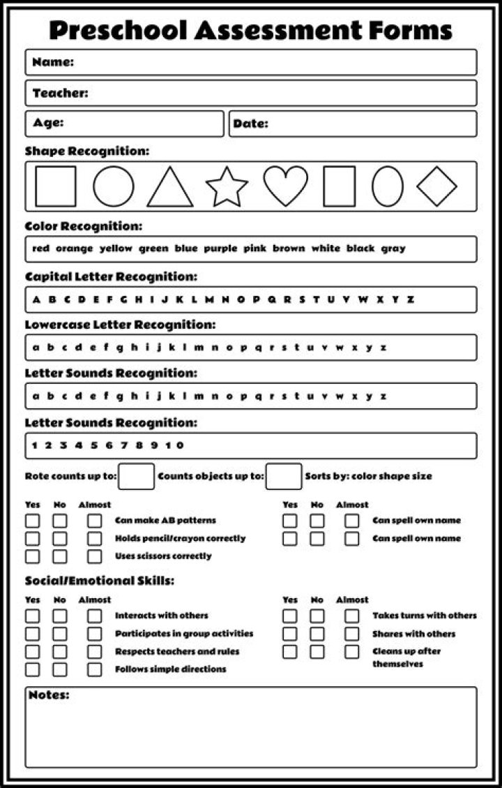 Free List of Early Childhood Assessments PDF for Educators