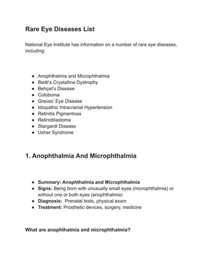 Comprehensive List of Eye Diseases PDF – Free Download