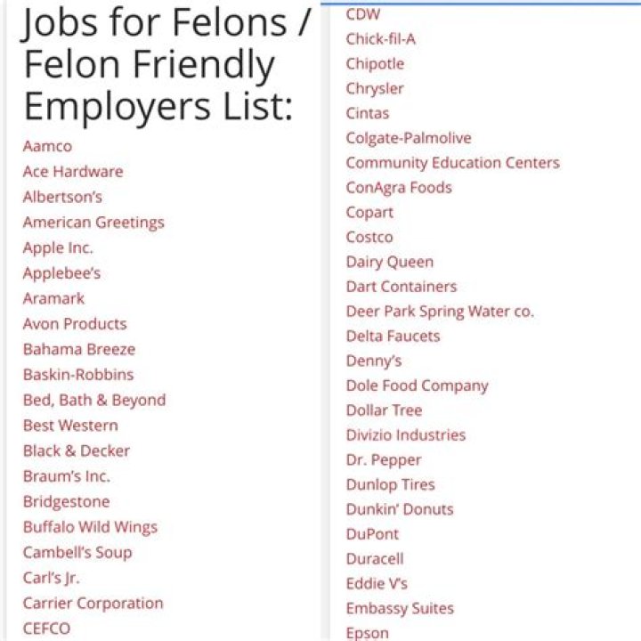 List of Felony-Friendly Jobs in Michigan PDF: Employment Opportunities for Former Offenders