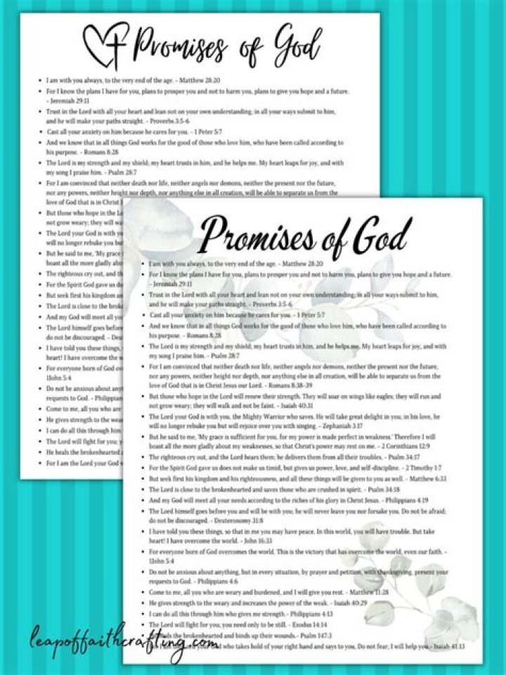Complete List of God's Promises in the Bible PDF for Faith & Encouragement