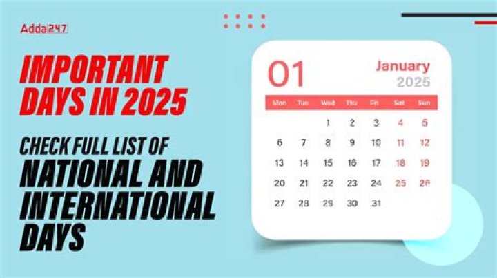 2025 Important Days List PDF – Key Holidays and Events