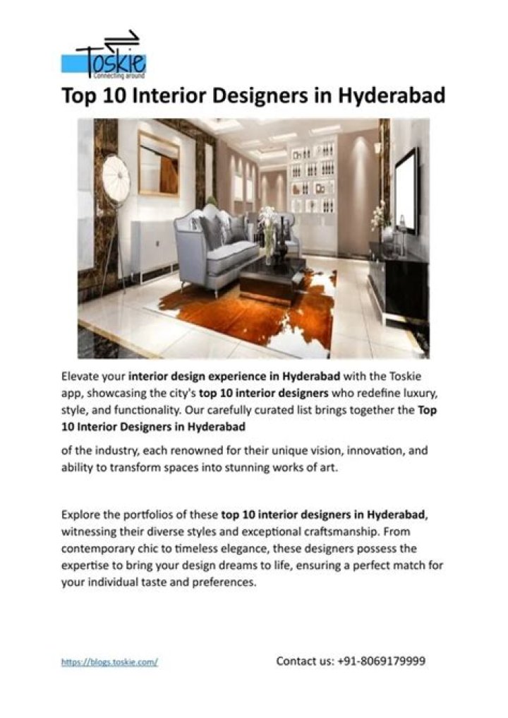Top List of Interior Designers in Hyderabad PDF for Modern Homes