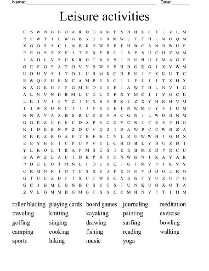 Top List of Leisure Activities PDF – Relax, Play & Recharge