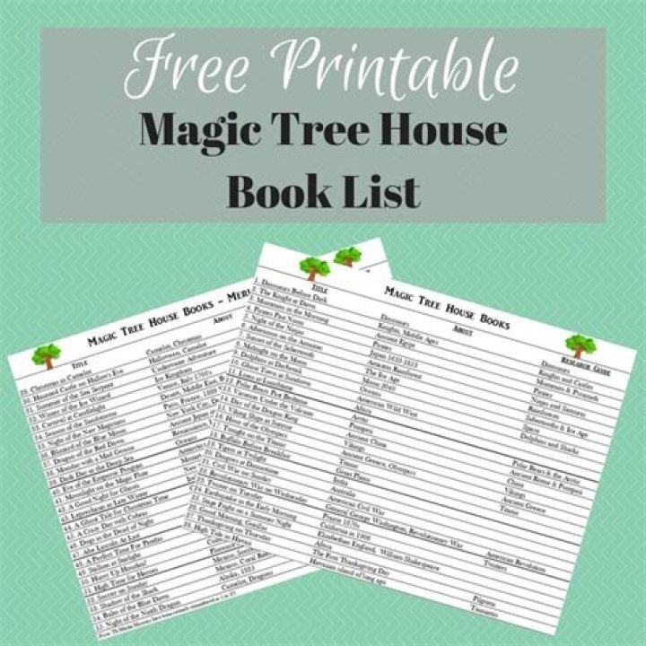 Magic Tree House Book List PDF – Free Download
