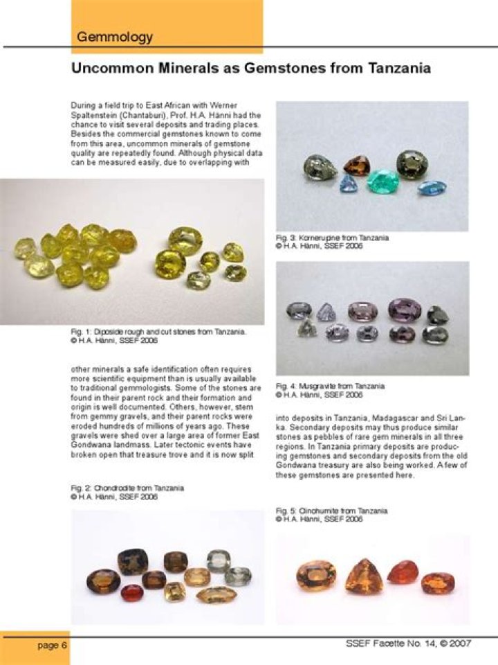 Comprehensive List of Minerals Found in Tanzania PDF Guide