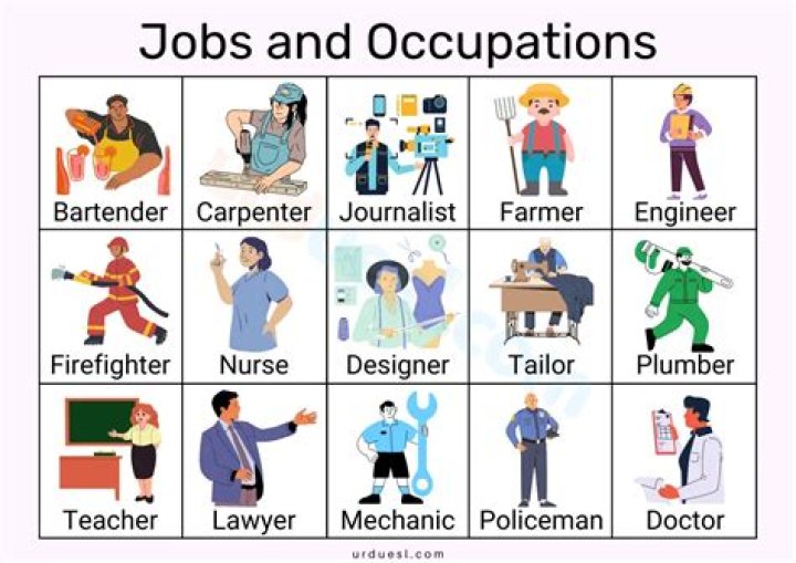 Occupations with Pictures: Free PDF List of Common Jobs