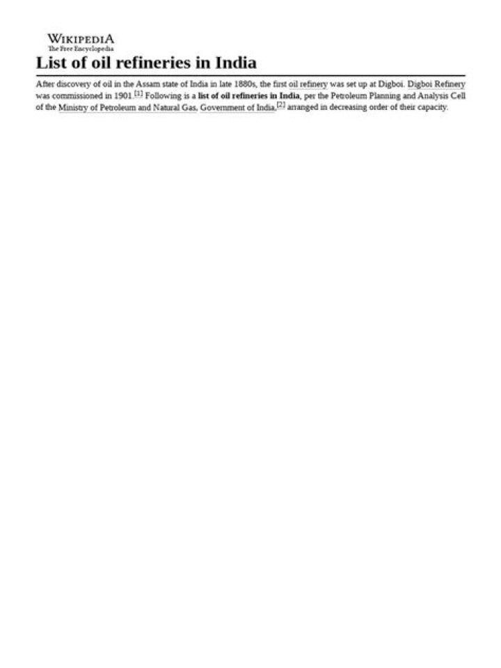 Comprehensive List of Oil Refineries in India PDF – Updated 2024