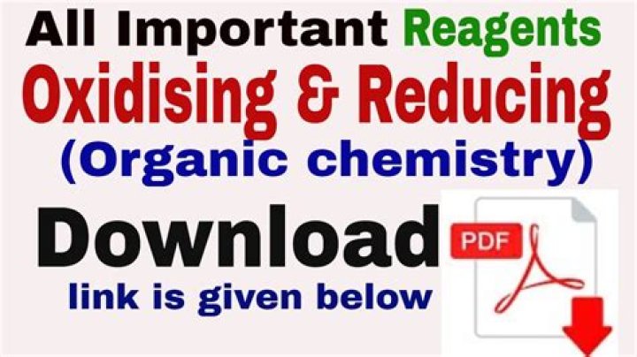 Essential List of Oxidizing and Reducing Agents in Organic Chemistry PDF