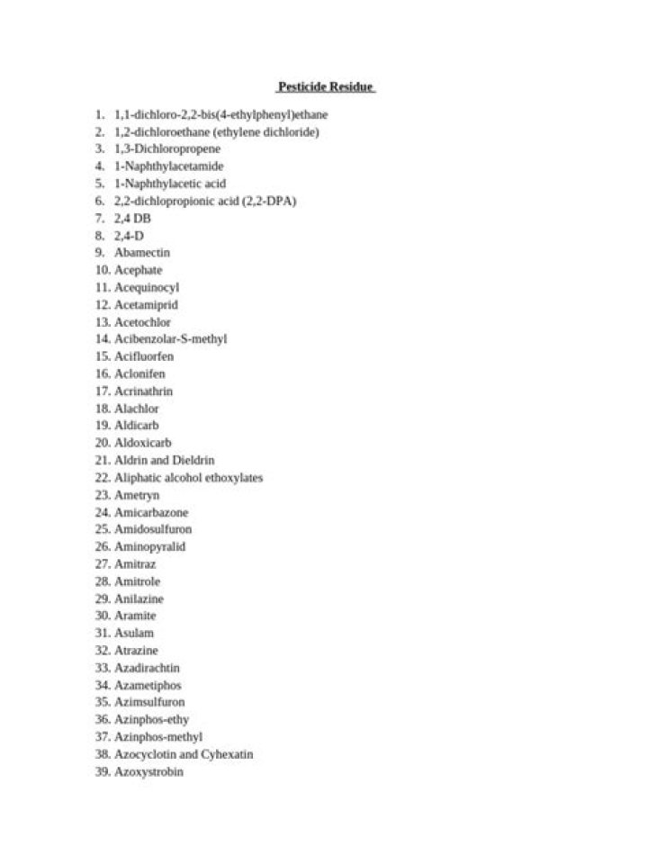 Free List of Pesticides PDF – Essential Guide for Safe Use
