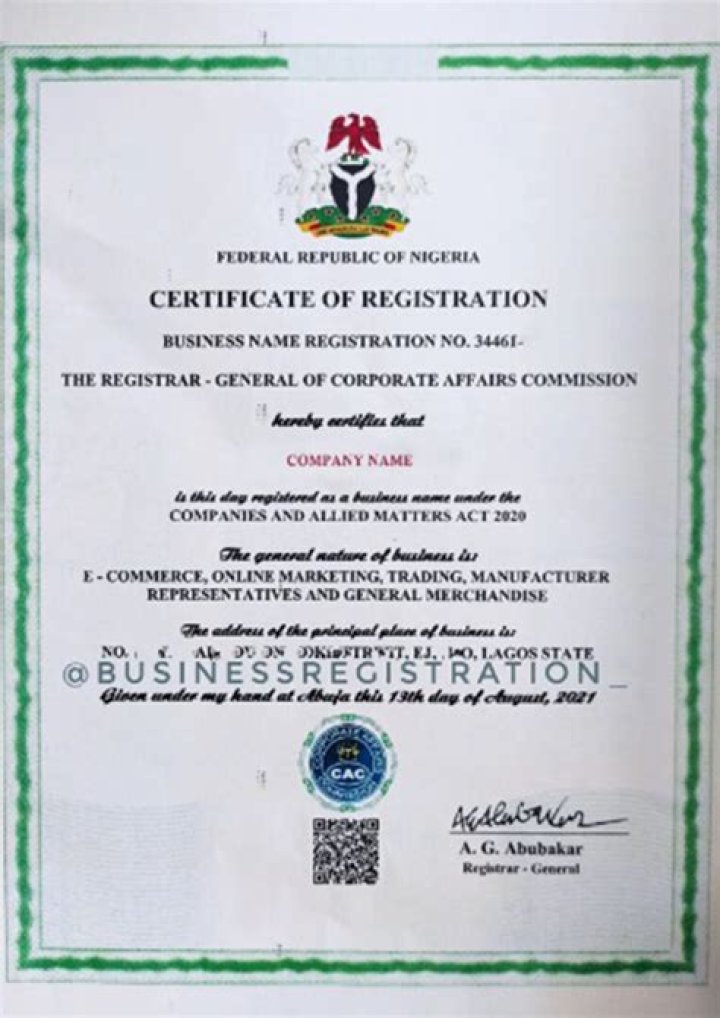List of Registered Business Names in Nigeria PDF – Official Download