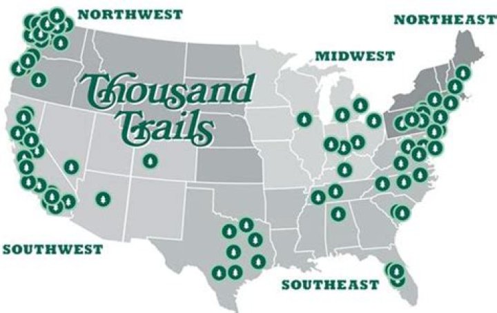 Explore the List of Thousand Trails Campgrounds – PDF Map with Trails & Locations