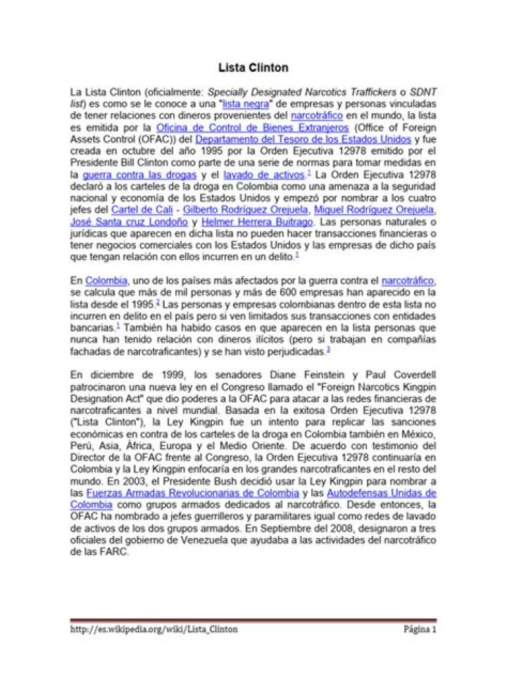 Lista Clinton PDF: Complete Guide & Downloadable Documents