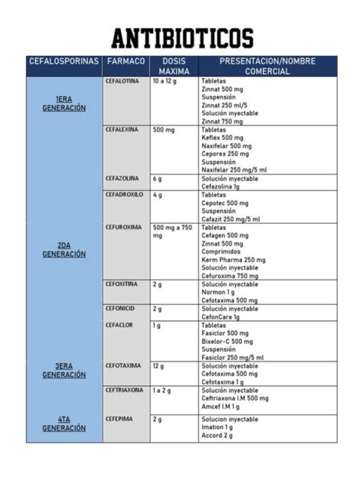 Lista Completa de Antibióticos en PDF – Guía Definitiva