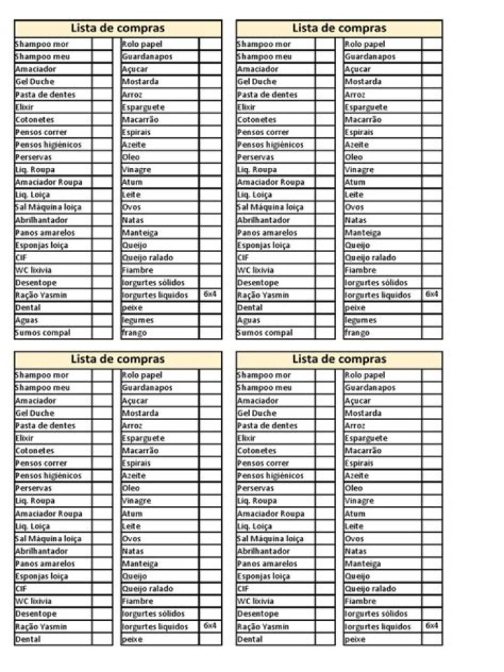 Lista de Compras PDF Práctica y Descargable