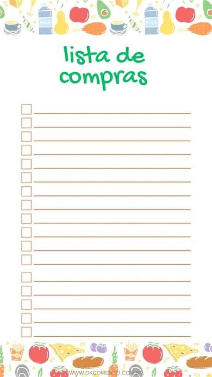 Lista de Compras Supermercado Completa en PDF para Imprimir y Guardar