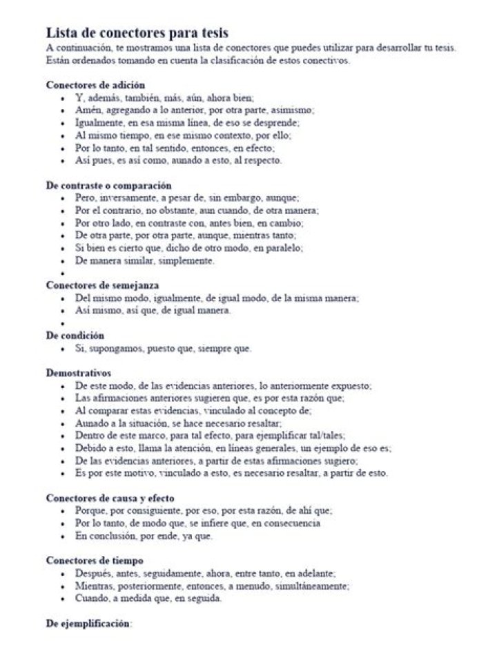 Lista completa de conectores para tesis PDF – Descárgate gratis