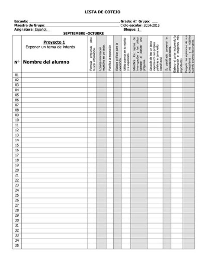 Lista de Cotejo PDF Gratuita para Organización Eficiente