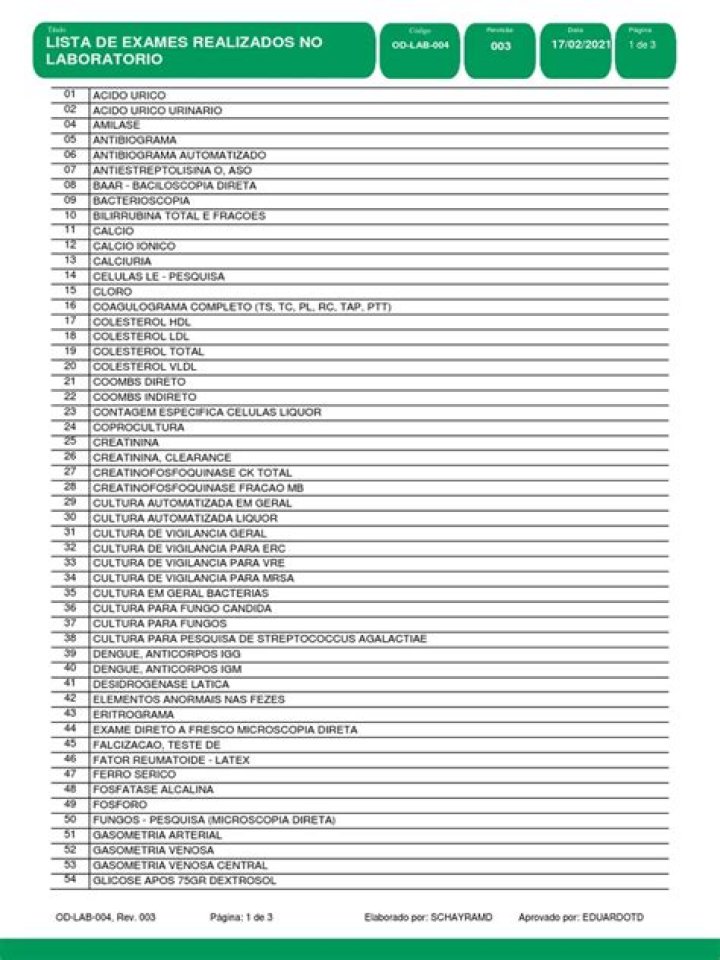 Lista Completa de Exames de Sangue Completo em PDF – Baixe Agora