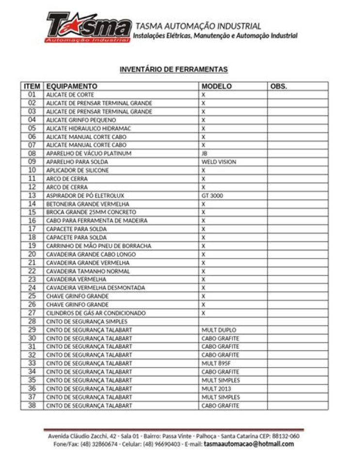 Lista Completa de Ferramentas para Oficina Mecânica PDF Útil