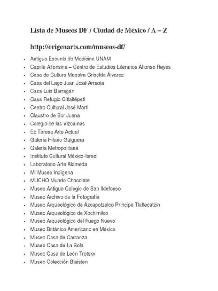 Lista Completa de Museos CDMX en PDF: Guía Oficial para Turistas y Amantes del Arte
