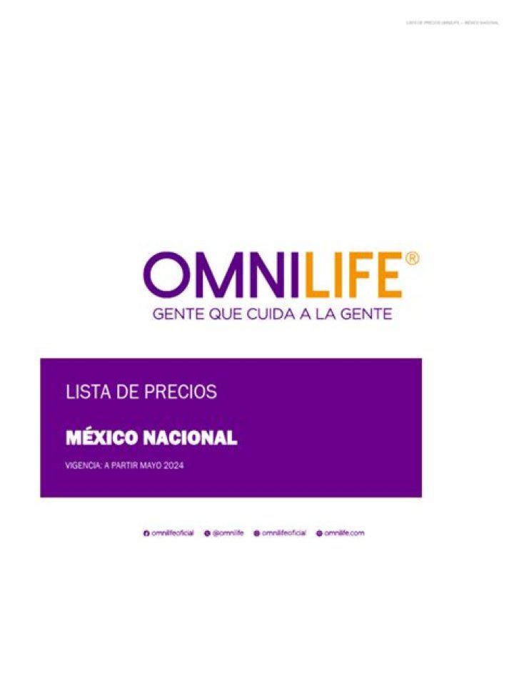 Lista de Precios Omnilife 2024 PDF: Descuentos y Tarifas Oficiales