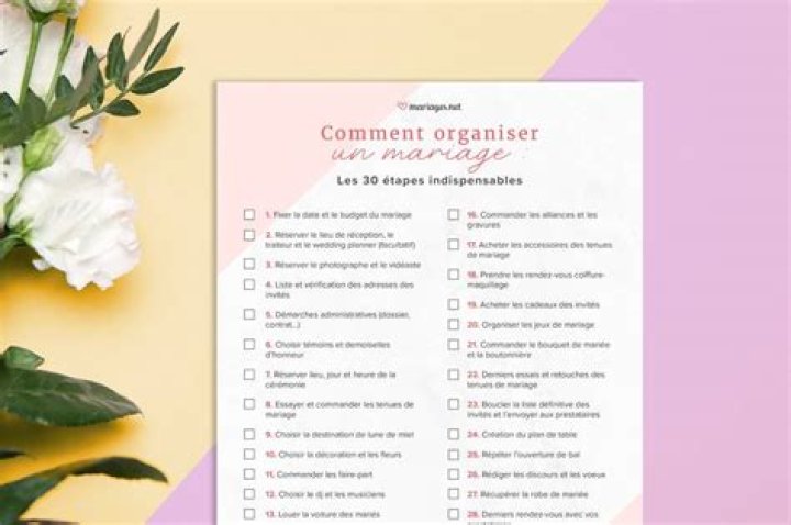 Liste de Tâches Organisation Mariage PDF – Tout Prêt Avant le Grand Jour