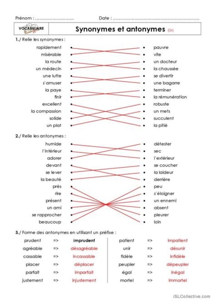 Synonymes PDF Gratuits | Liste Complète des Mots Similaires