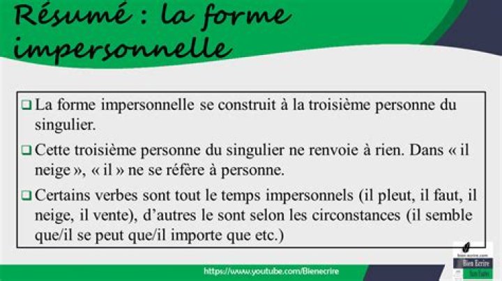 Liste des verbes impersonnels PDF – Gratuit à Télécharger