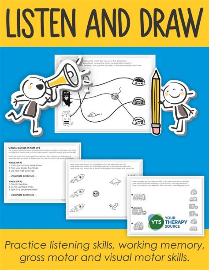 Follow Step-by-Step Listen and Draw Instructions PDF Guide