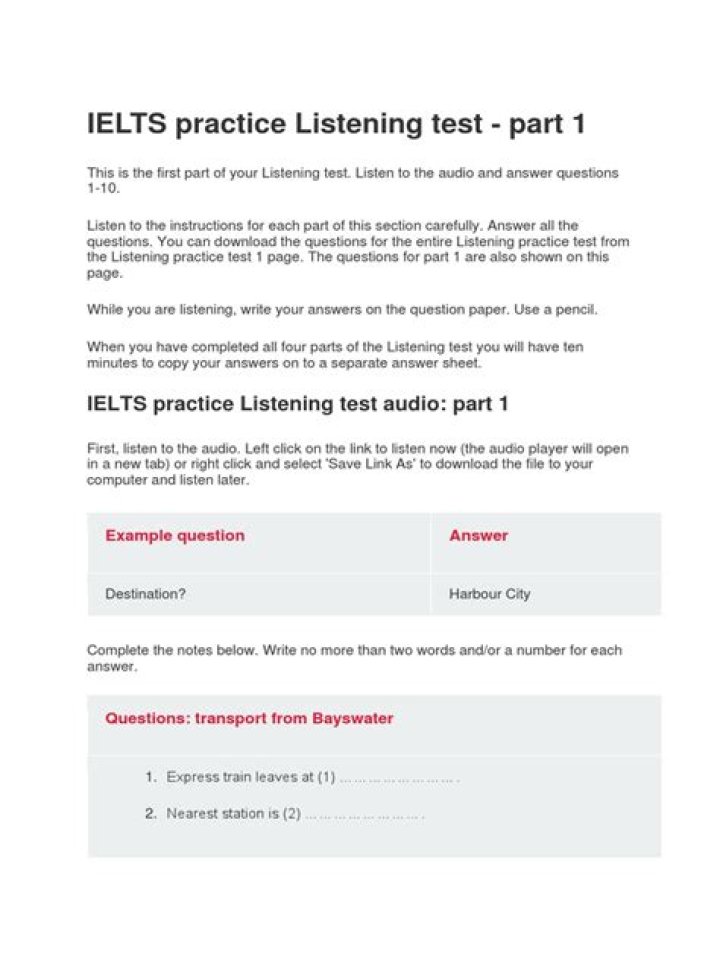 Free Listening Test PDF – Evaluate Your Hearing Skills
