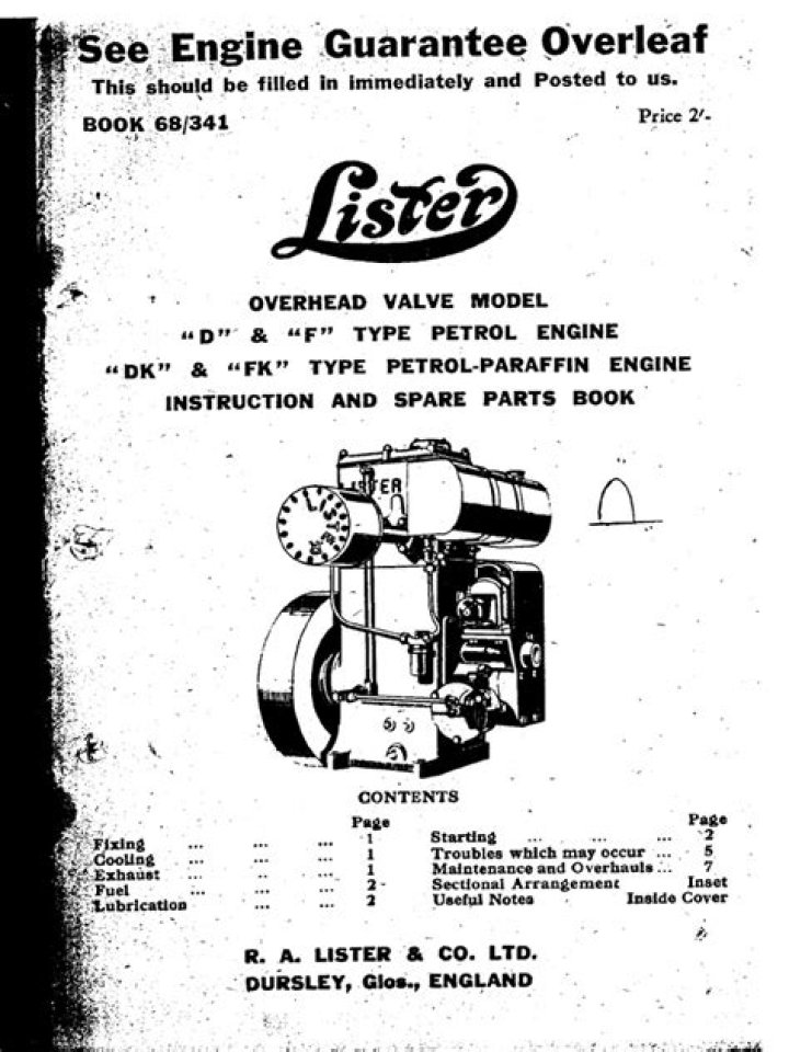 Lister Engine Manual PDF – Download Official Repair Guide